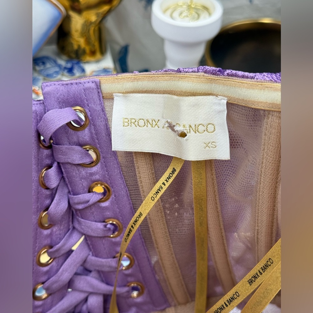 🆕 BRONX & BANCO 🧿 NWOT Jasmine Maraya Lilac Mini Dress - Sz XS US 2 - Picture 15 of 16